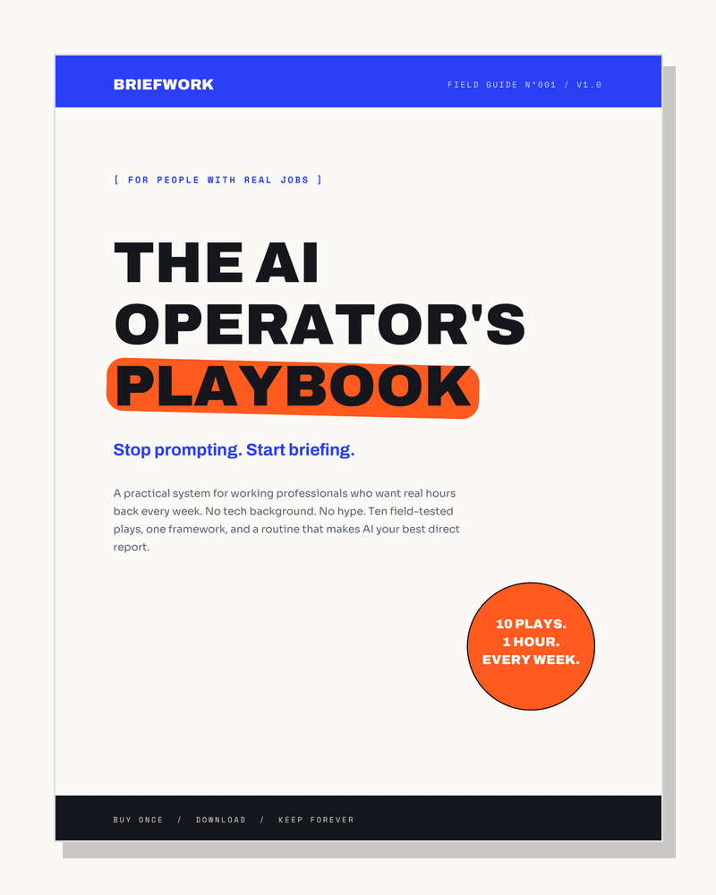 Nº001 — The AI Operator's Playbook cover